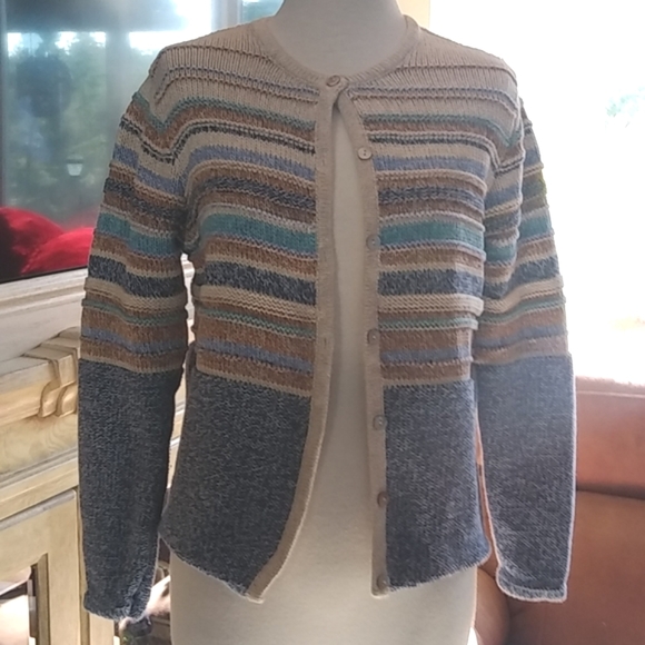 L.L. Bean Sweaters - L.L.Bean Cotton Cardigan - Medium Petite